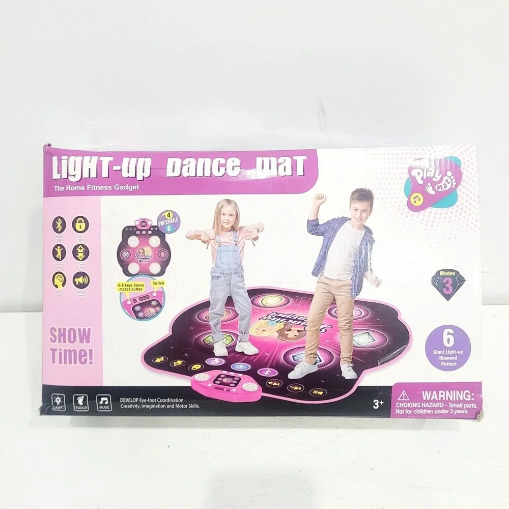 Electronic Dance Mat Toy w/ Music & Lights for Girls Ages 3–12 Interactive Pad‎